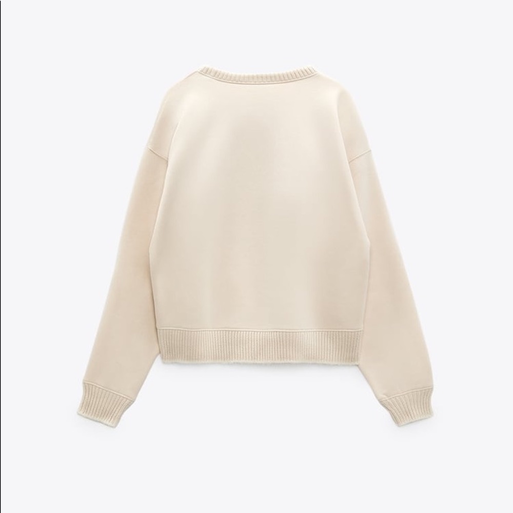 Zara Tricot Rib Sweatshirt - Picture 5 of 8